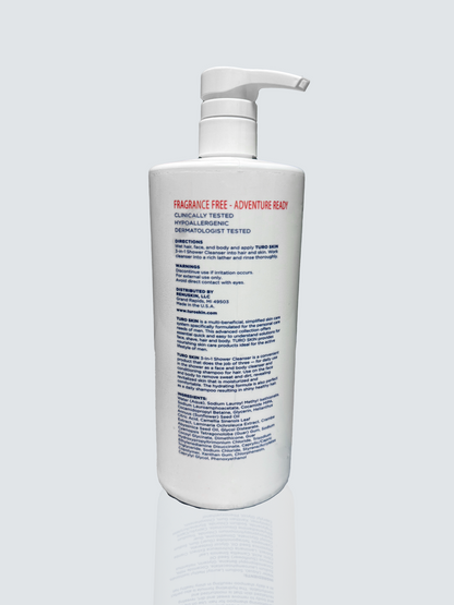 TuroSkin Zero Trace Shower Cleanser ingredients for all skin types